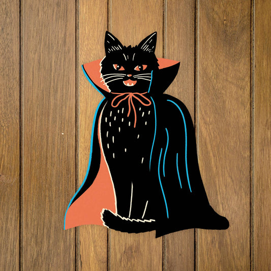 Vampire Cat Cutout Decoration