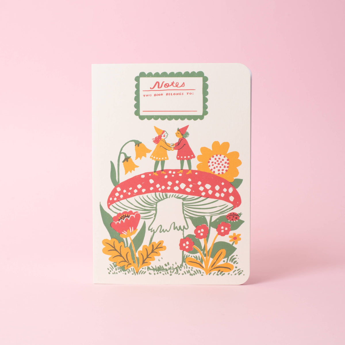 Gnomes & Mushroom B6 Blank Notebook