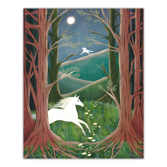 Wild Woodland Horses Print