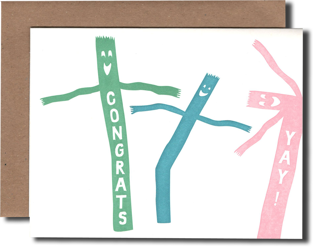 Air Dancer Congrats card