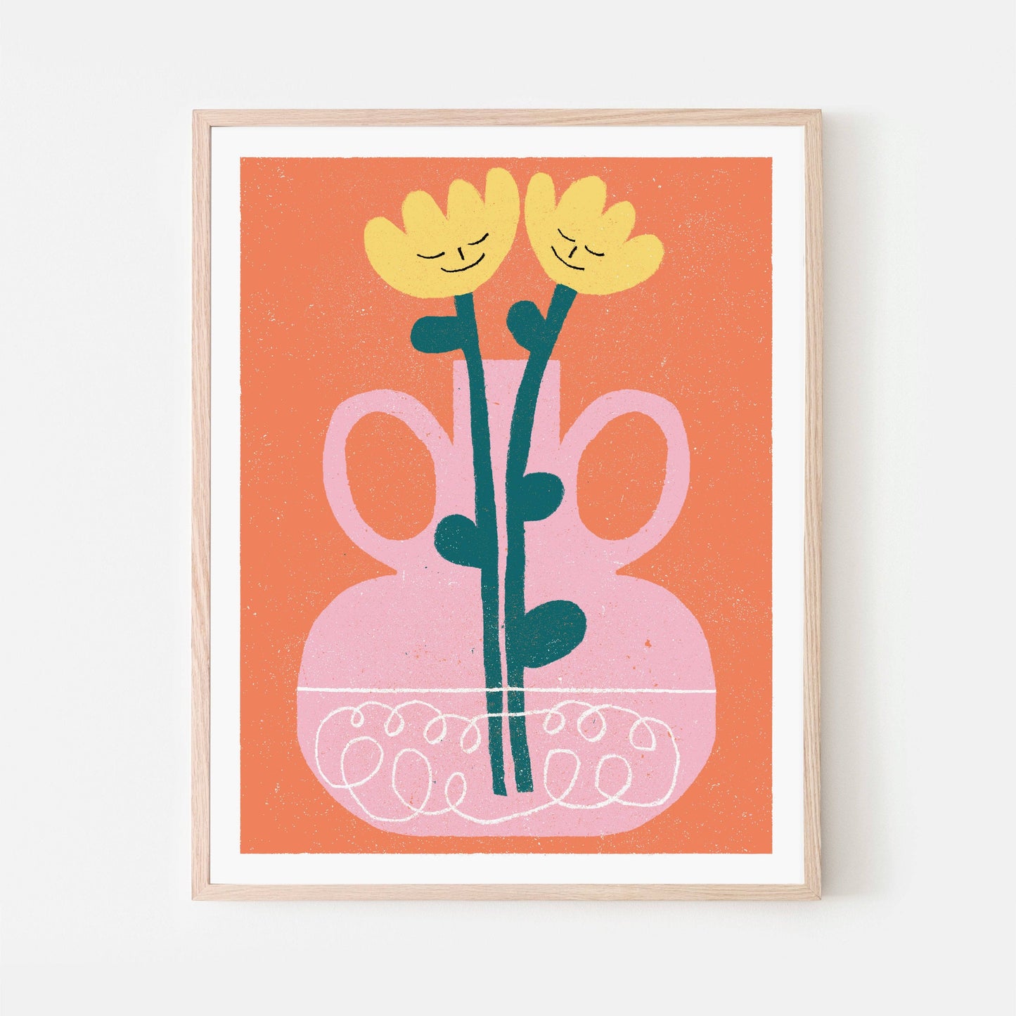 Tulips in Pink Vase print