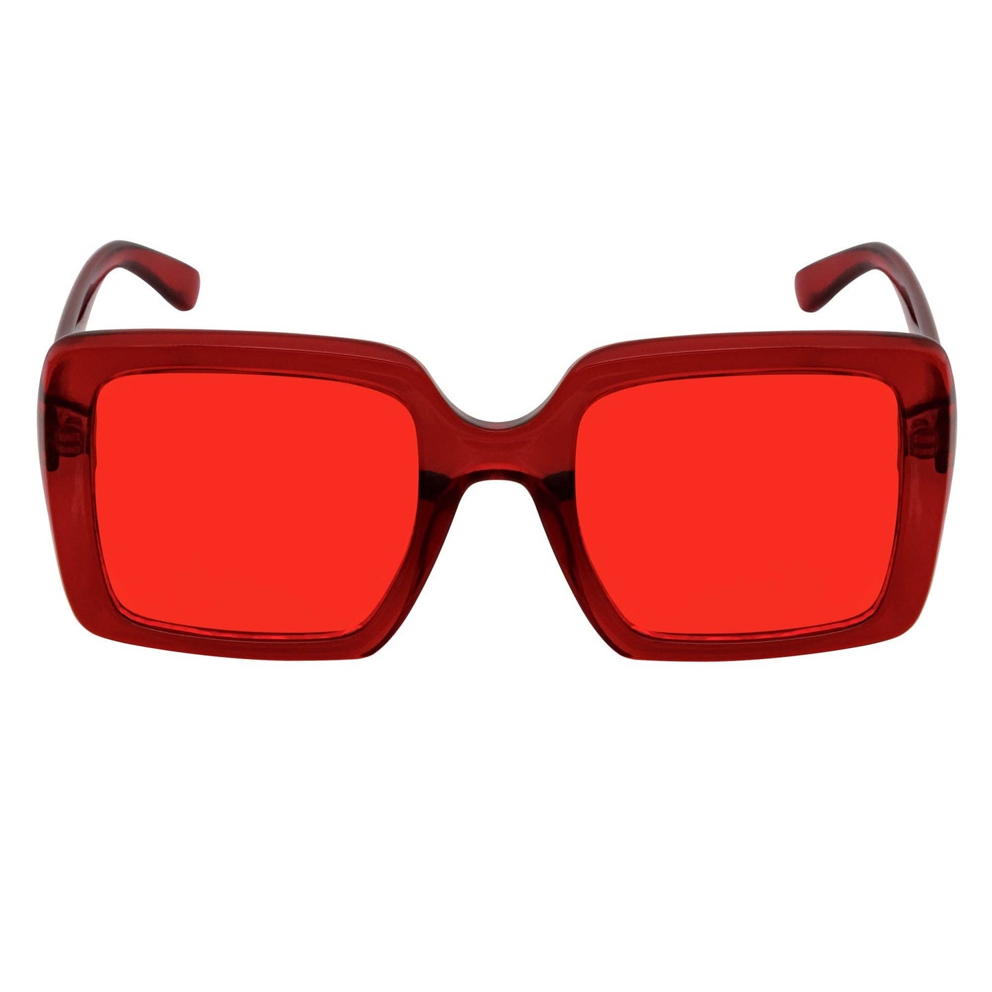 Quad Square Red Sunglasses