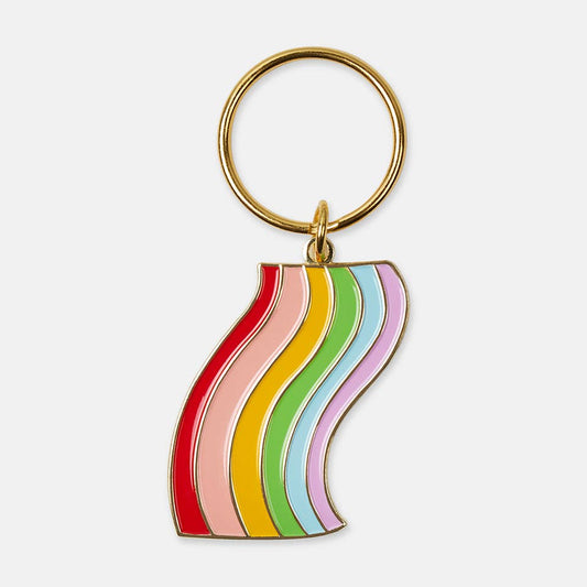 Rainbow Wave Keychain