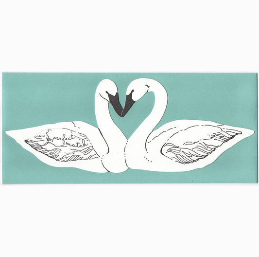 Perfect Match Swans - Love card