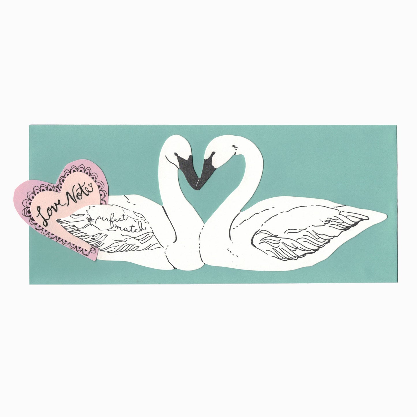 Perfect Match Swans - Love card