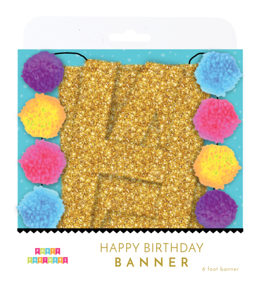 Pom-Pom Happy Birthday Banner