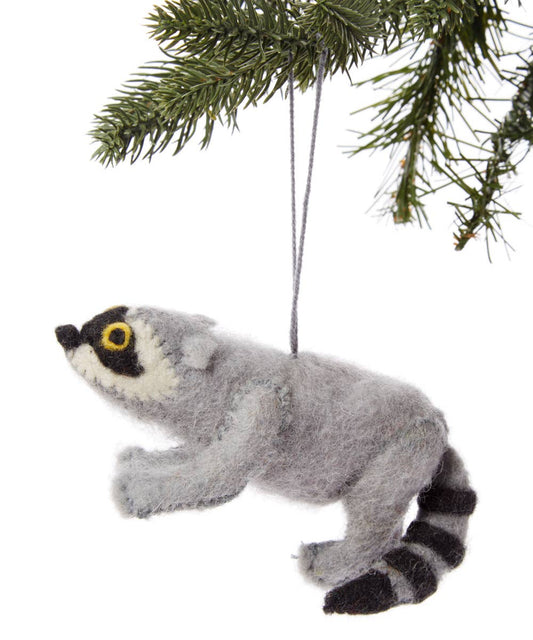 Felt Raccoon Ornament