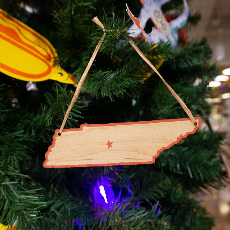 Tennessee State Wooden Ornament