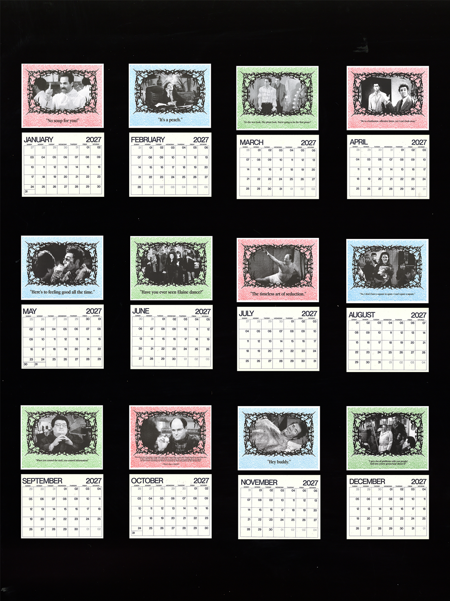2027 Seinfeld Risograph Wall Calendar