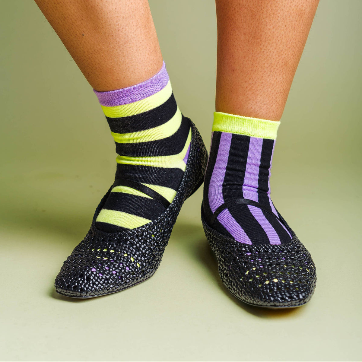 Halloween Witch Stripe Socks
