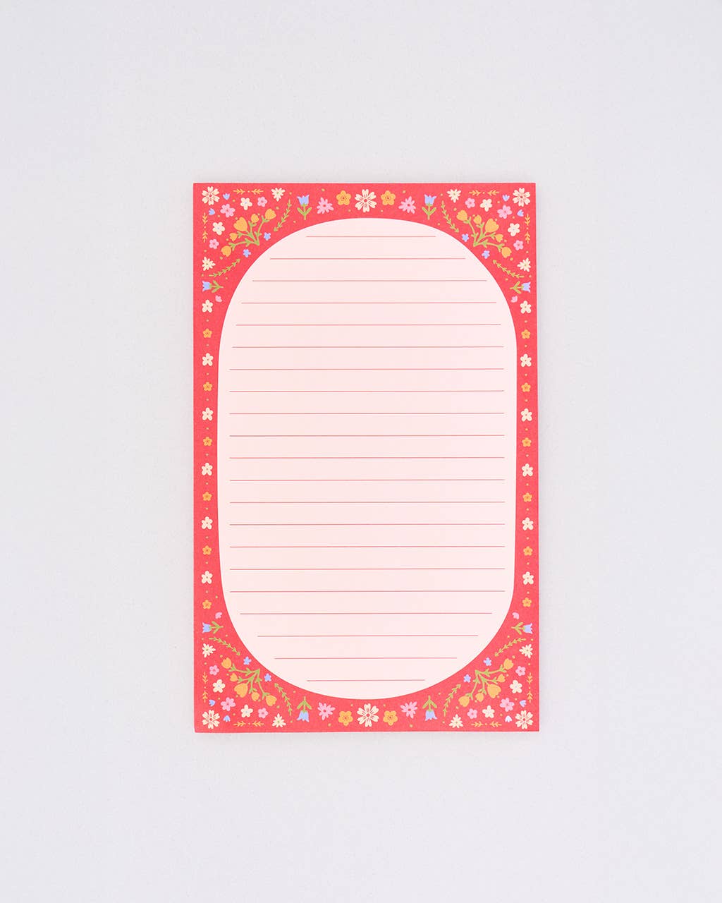 Folk Floral Rough Draft Large Notepad