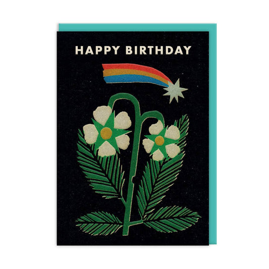 Rainbow Flowers Birthday card