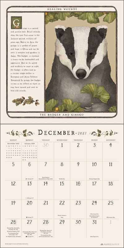 2027 Woodland Wardens Wall Calendar