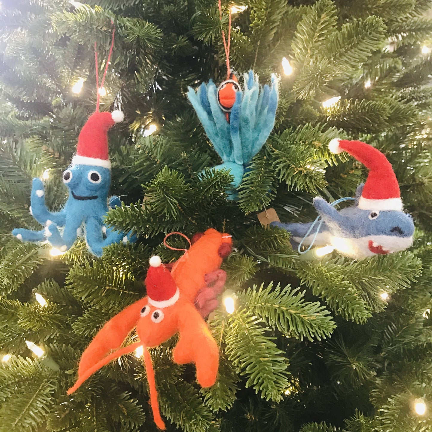 Festive Lobster Felt Ornament