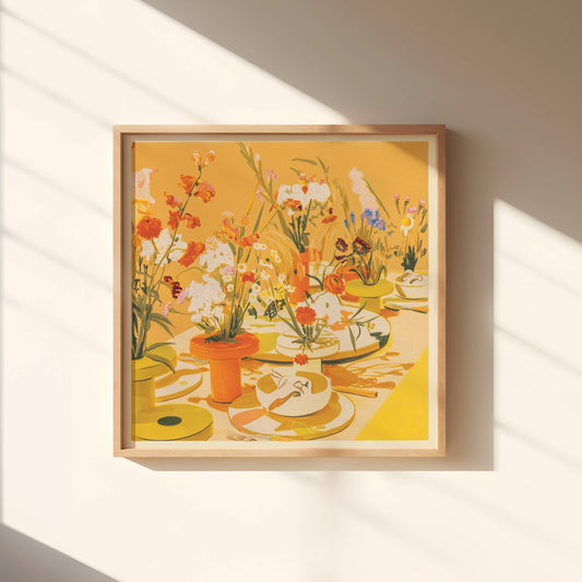 Abstract Floral Tablescape print