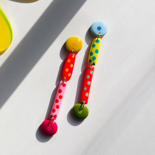 Blue and Yellow Top Dangles