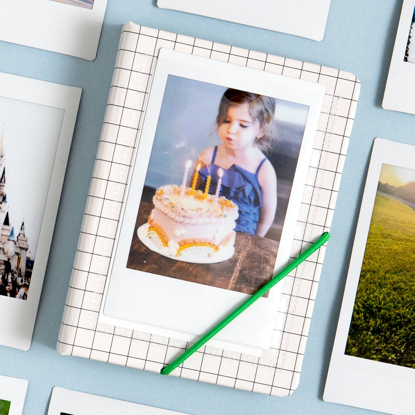 Black Grid Mini Photo Album