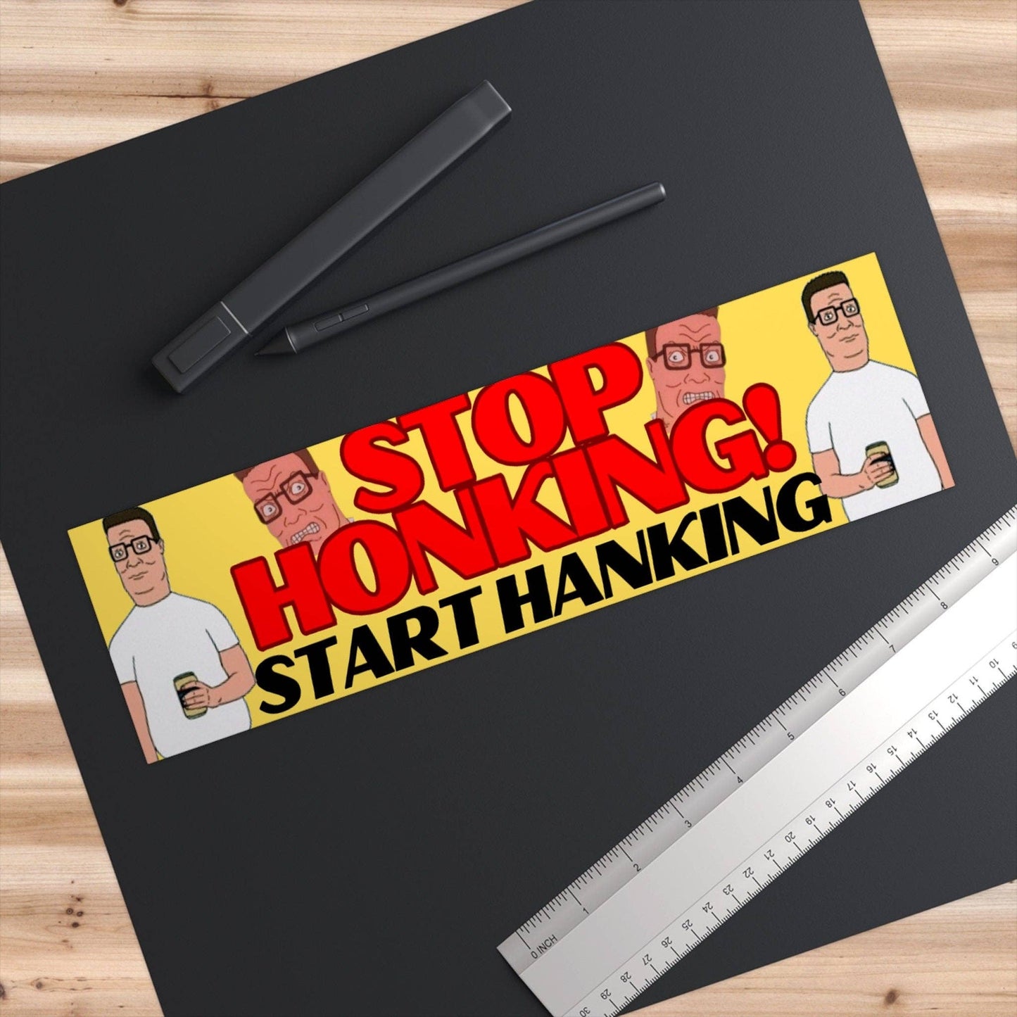 Stop Honking! Start Hanking Bumper Sticker