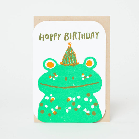 Hoppy Birthday Frog card