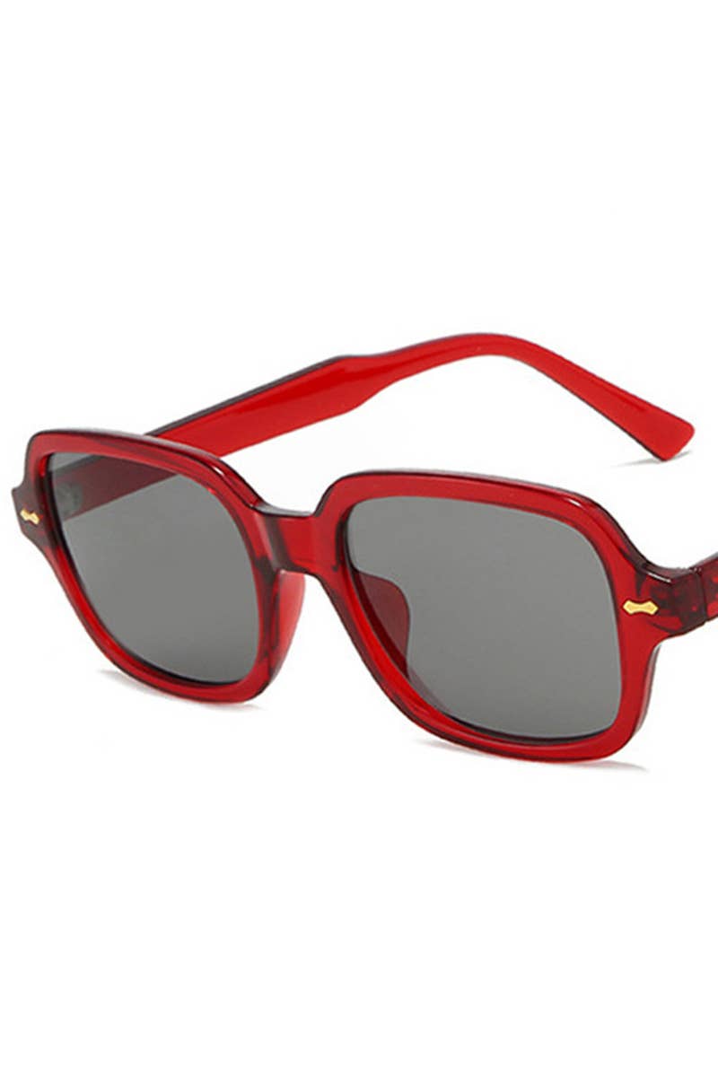 Irregular Red Sunglasses