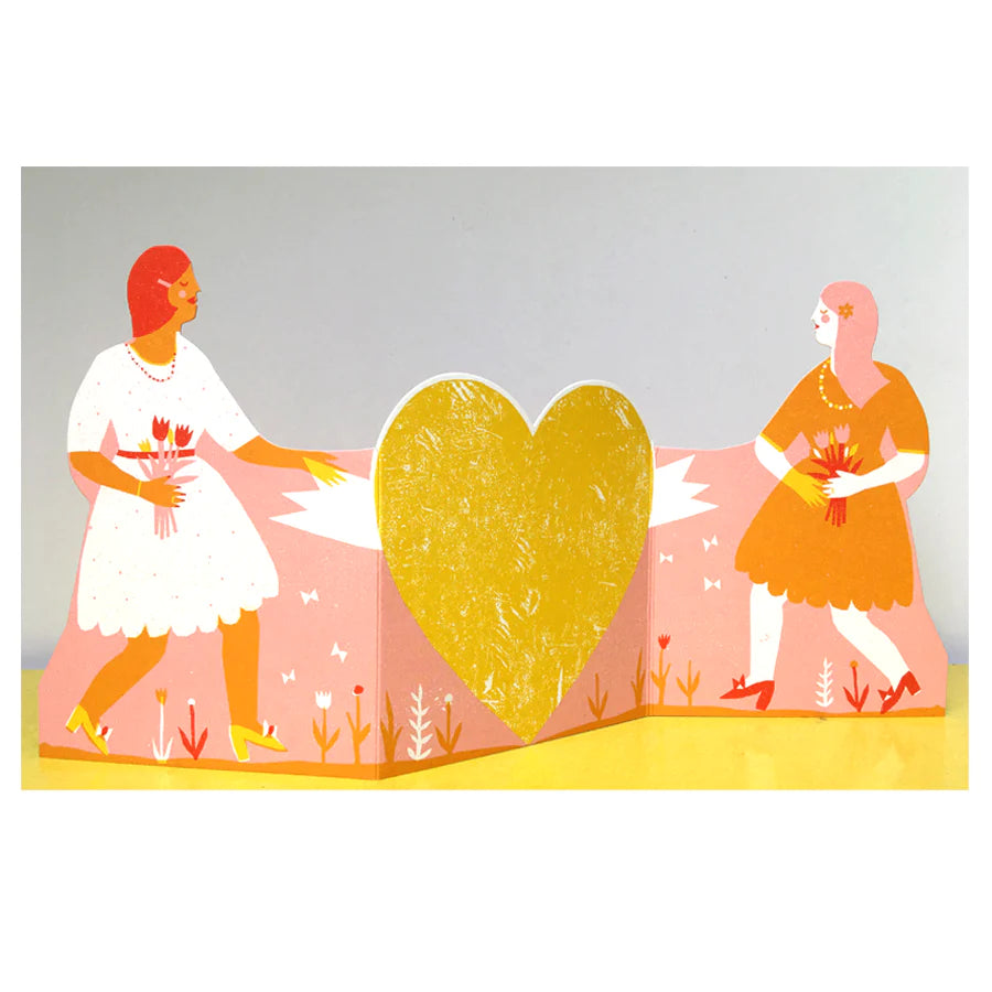 Two Women in Love Concertina card