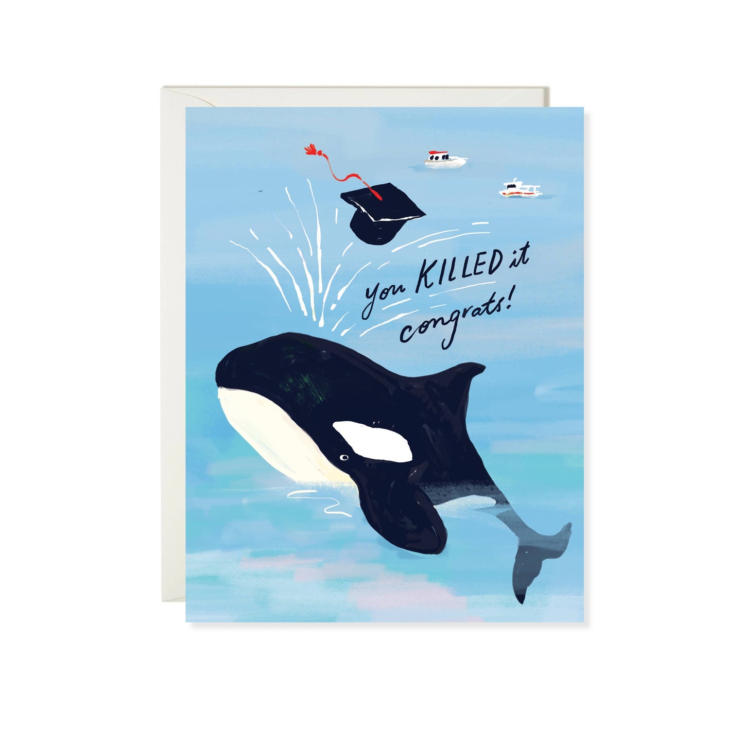 Killer Whale Congrats card - Graduation card