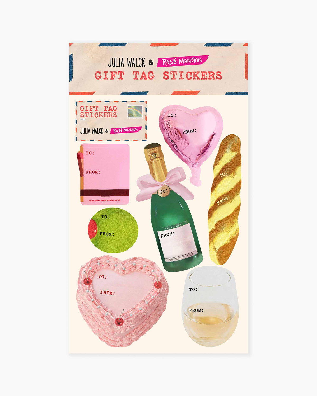 Rosé Mansion Gift Tag Stickers