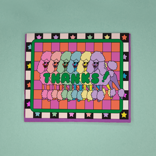 Poodle Thanks card