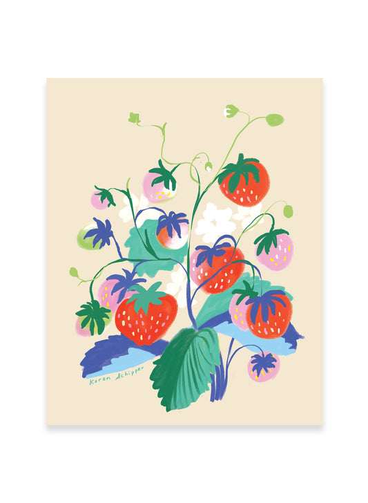 Strawberry Serenade 8x10" print