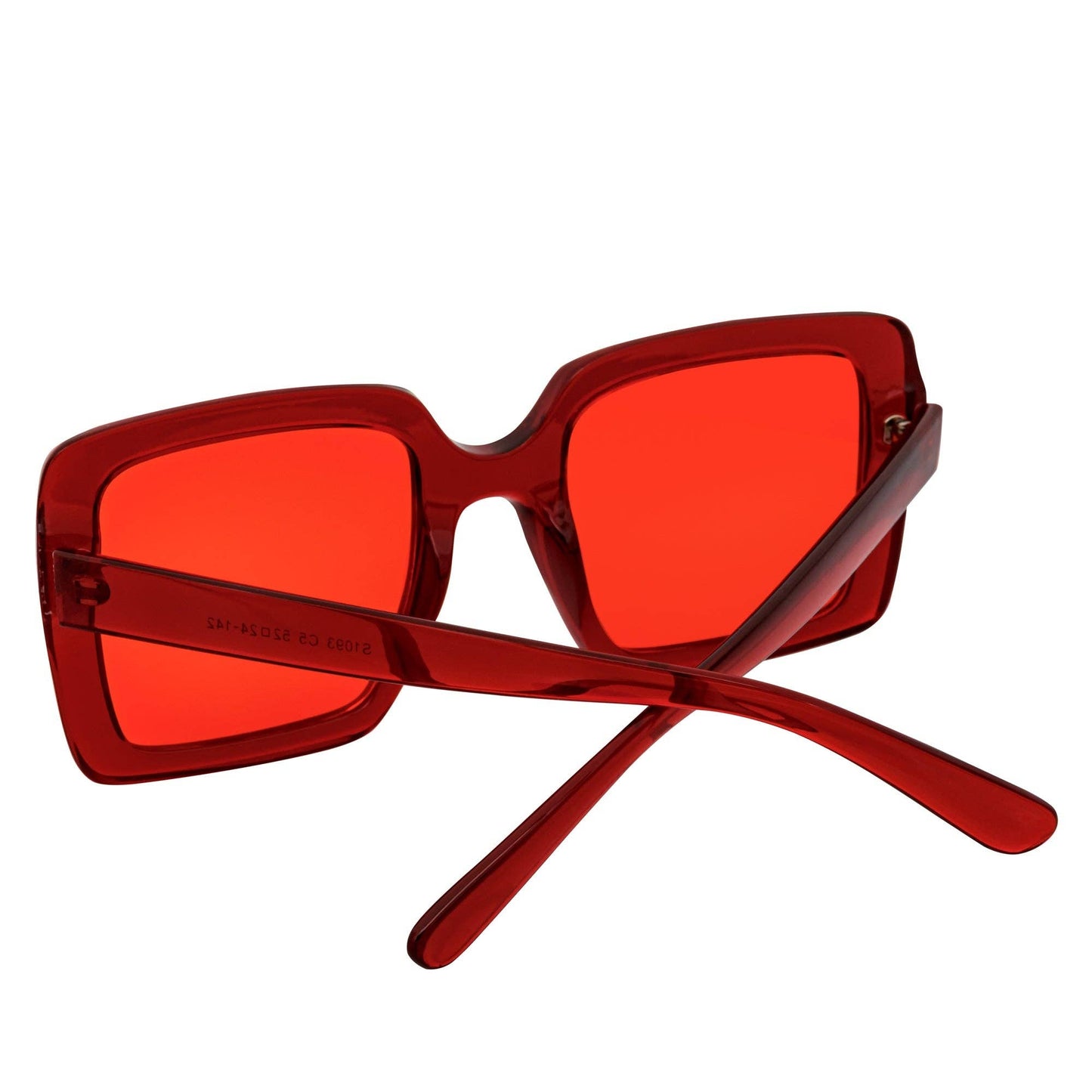 Quad Square Red Sunglasses