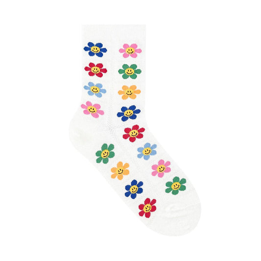 Smile Flower Day Socks