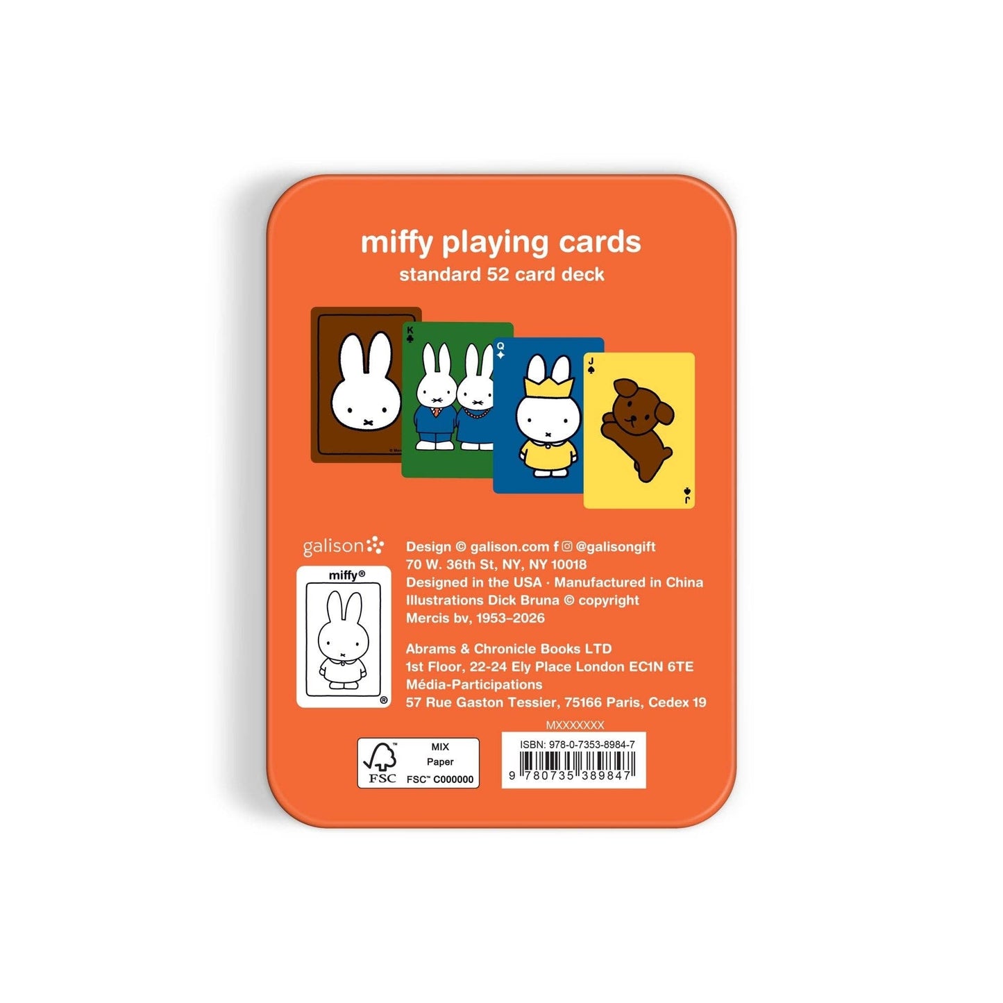 Miffy Playing Card Deck