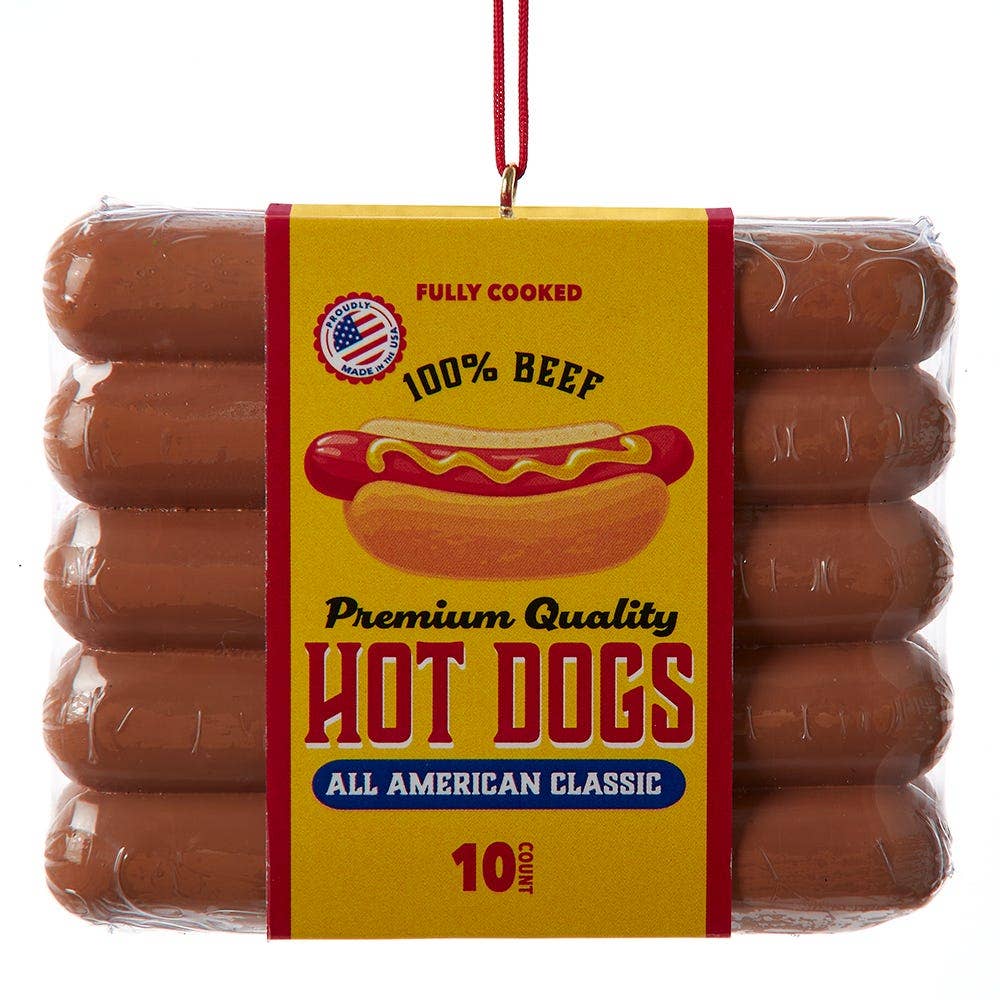 Hot Dog Package Ornament