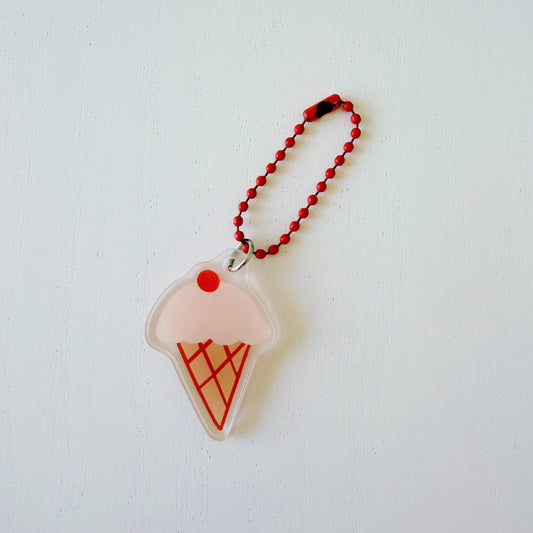 Ice Cream Cone Bag Charm
