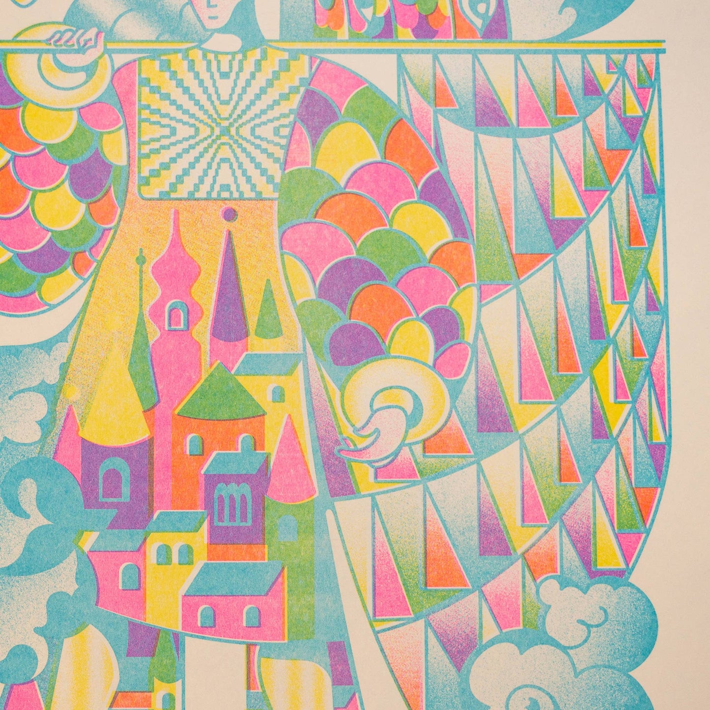 Knight Banneret Risograph Print