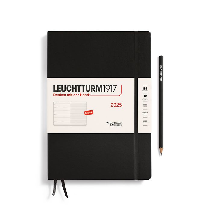 2025 Leuchtturm Hardcover Weekly Planner and Notebook: A5