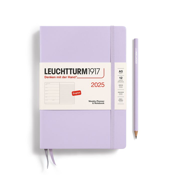 2025 Leuchtturm Softcover Weekly Planner and Notebook: A5