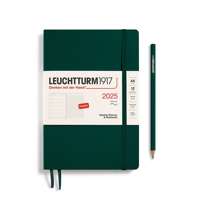 2025 Leuchtturm Softcover Weekly Planner and Notebook: A5