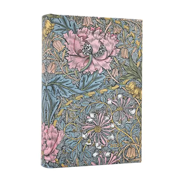 2026 William Morris Pink Honeysuckle 12-Month Planner