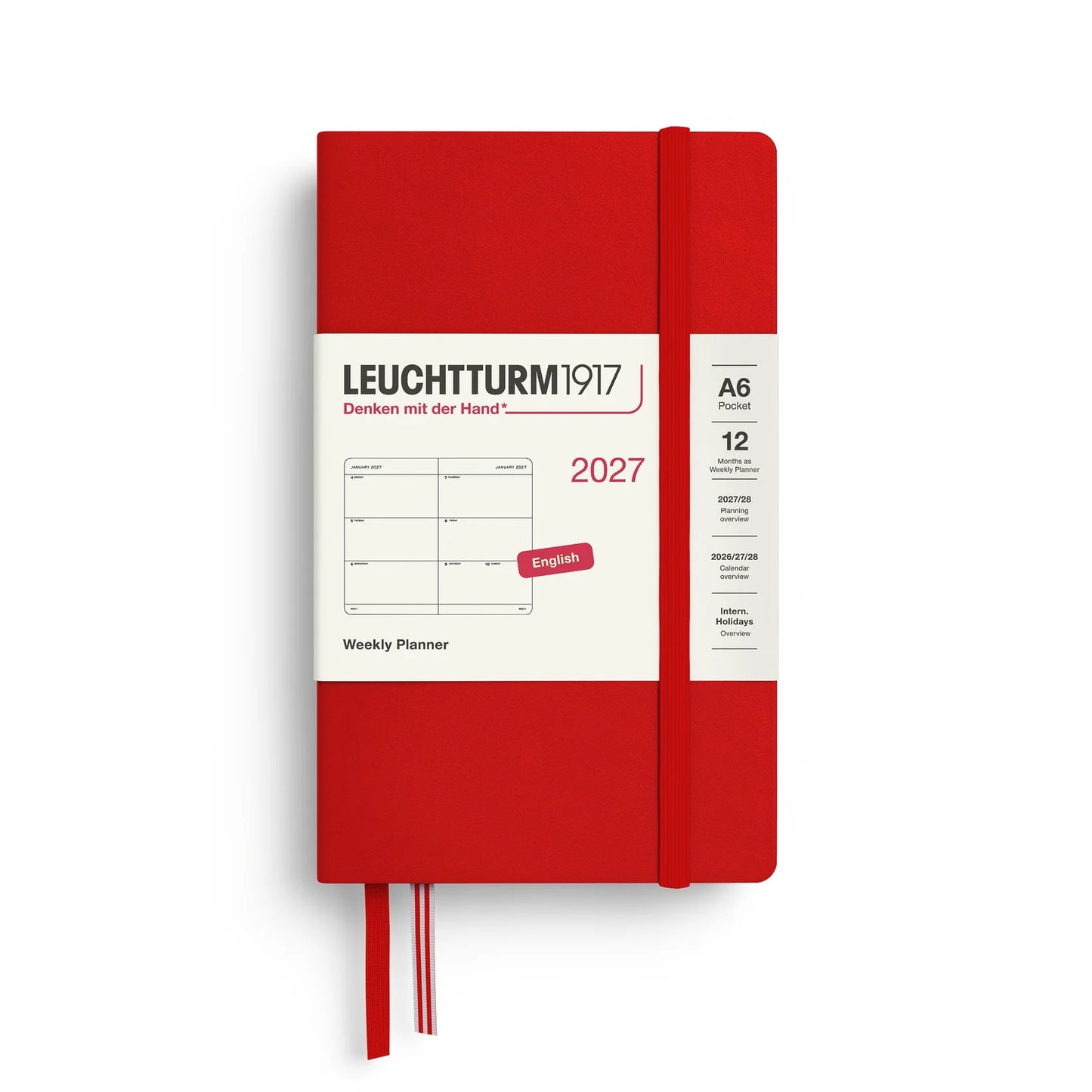 2027 Leuchtturm Pocket Hardcover Weekly Planner