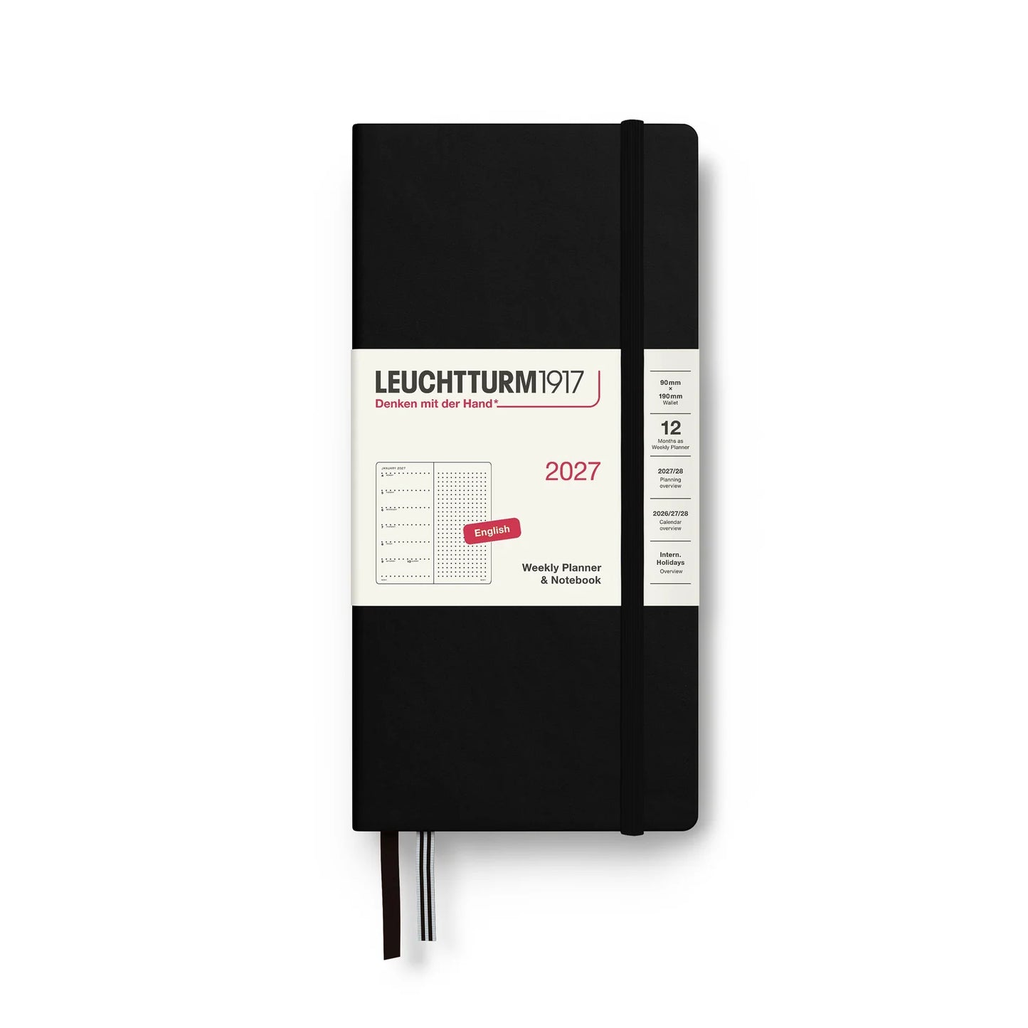2027 Leuchtturm Wallet Hardcover Weekly Planner & Notebook