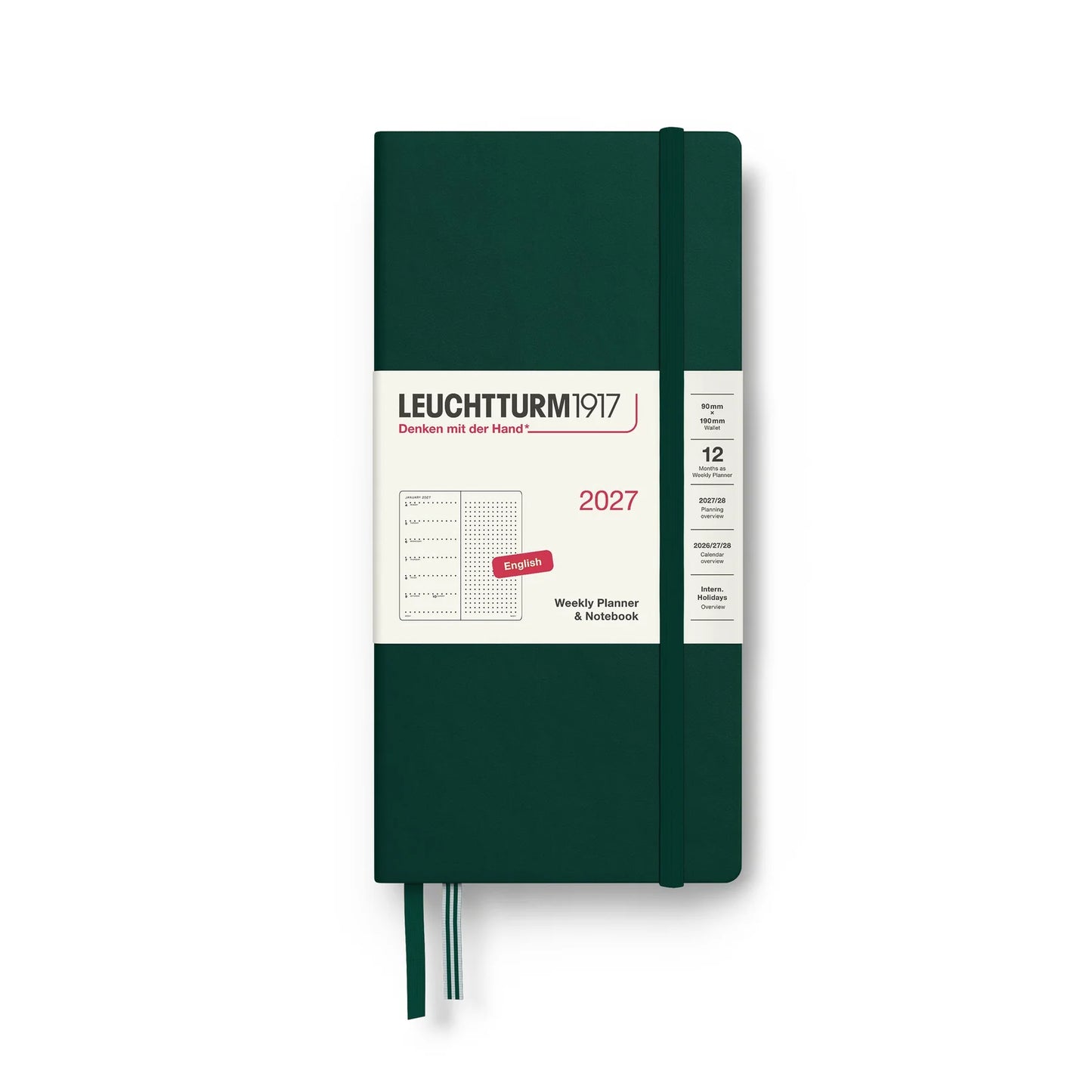 2027 Leuchtturm Wallet Hardcover Weekly Planner & Notebook