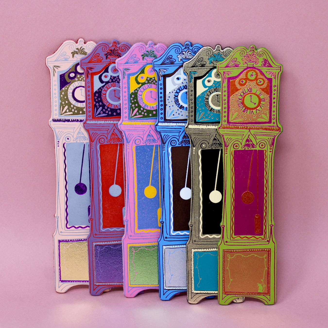 Green Grandfather Clock Bookmark