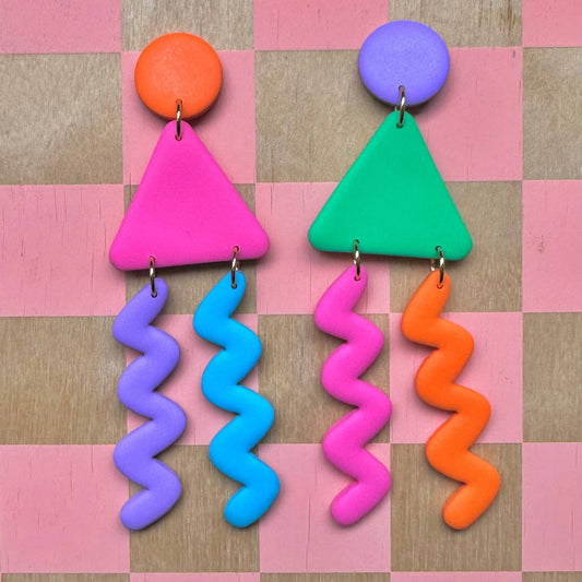 Triangle Squiggle Earrings