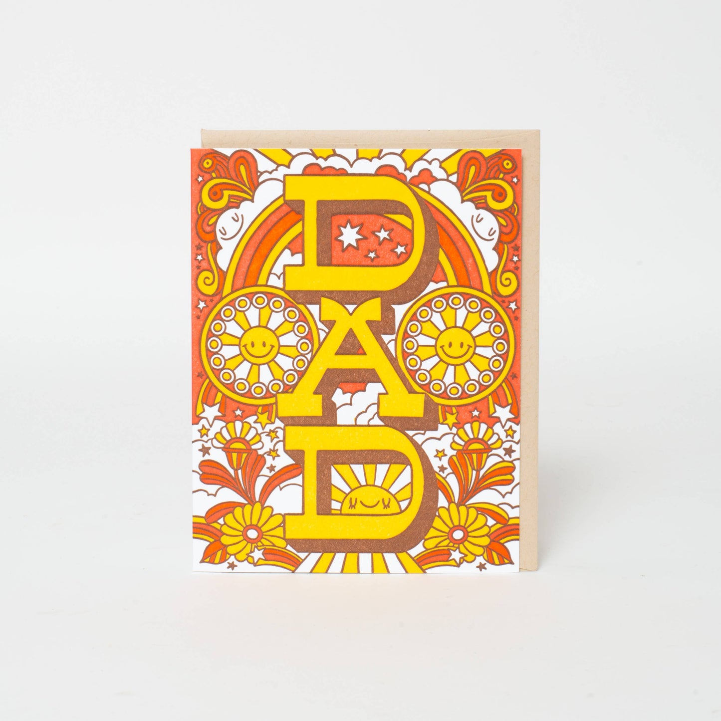 Groovy Dad Letterpress Card - Father's Day card