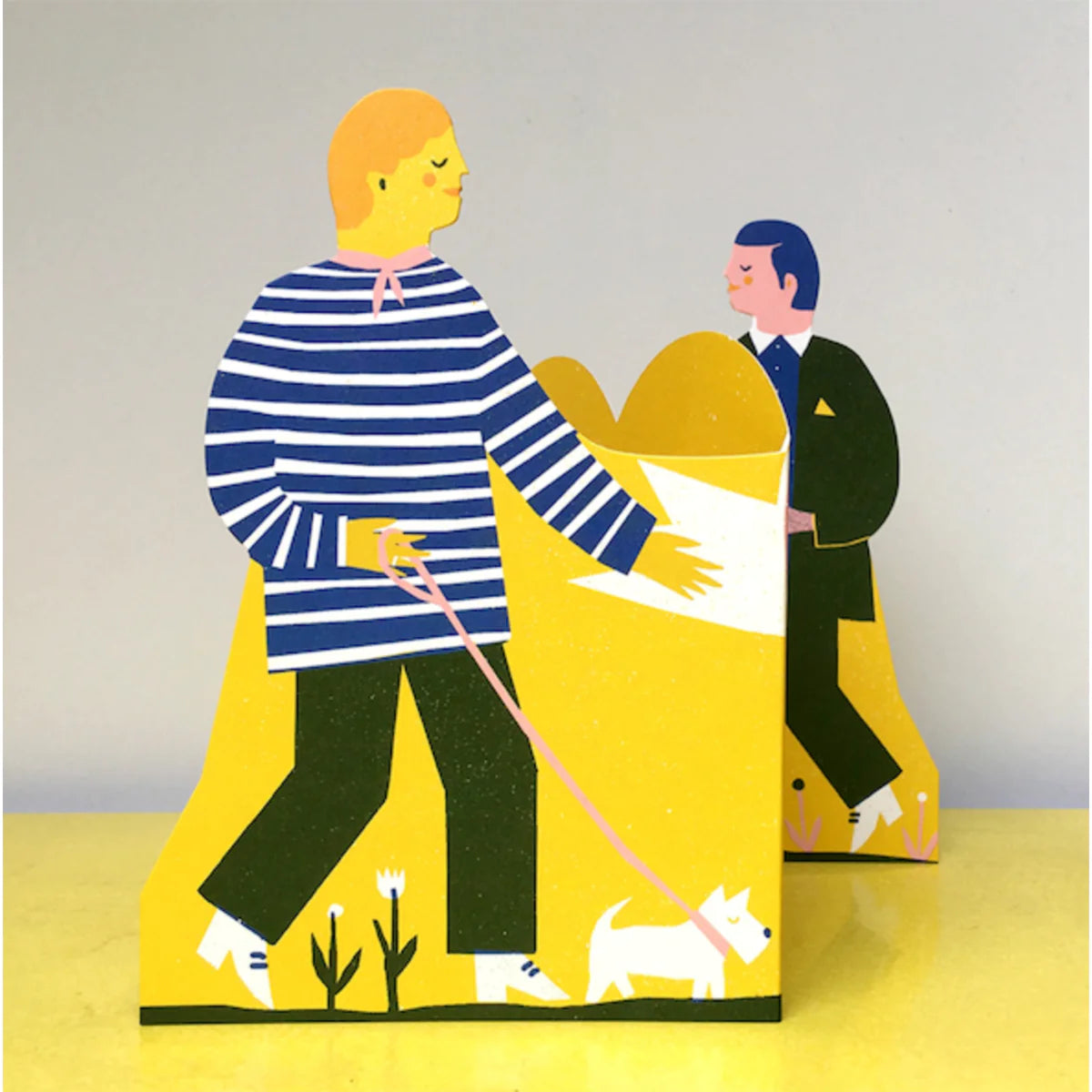 Two Men in Love Concertina card