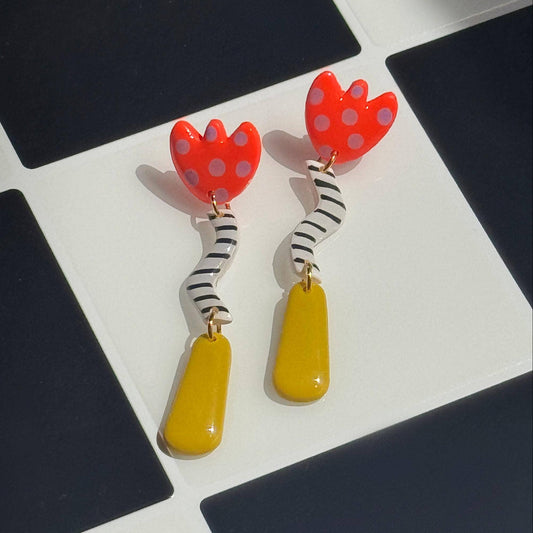 Tiger Tulip Earrings