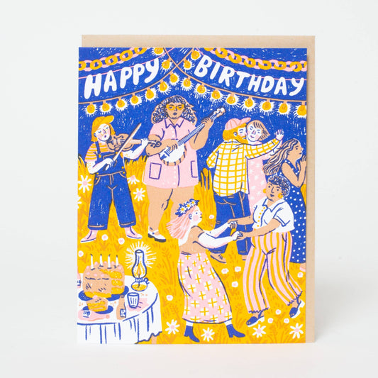 Birthday Barn Dance card