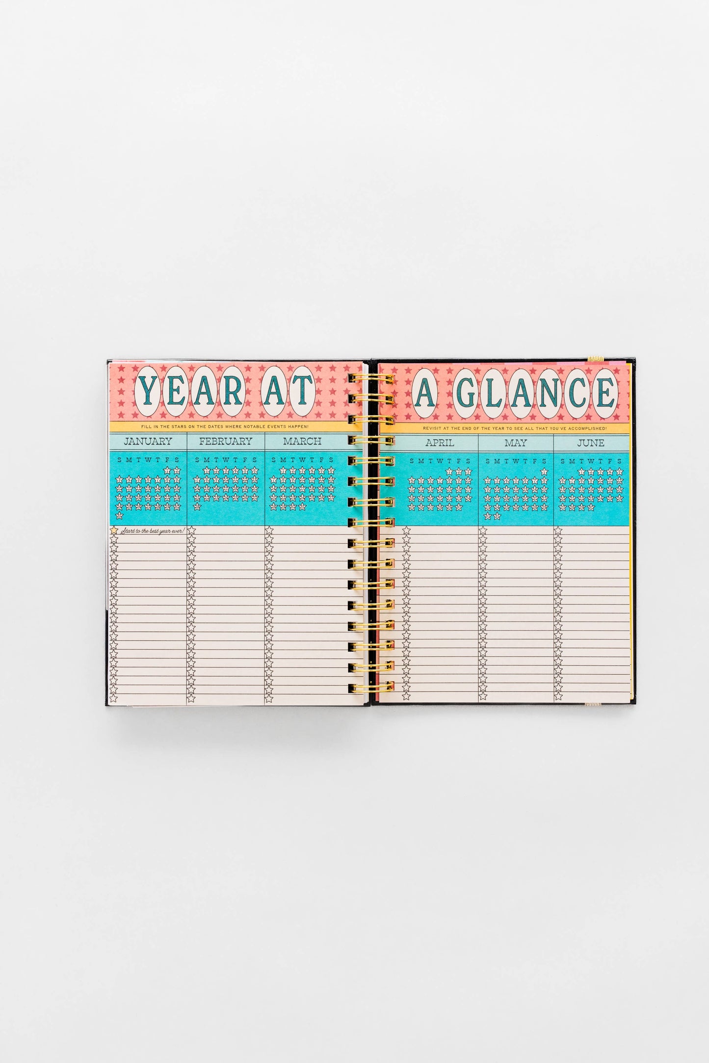 2027 Black Scandinavian Floral Medium Spiral 12 Month Planner