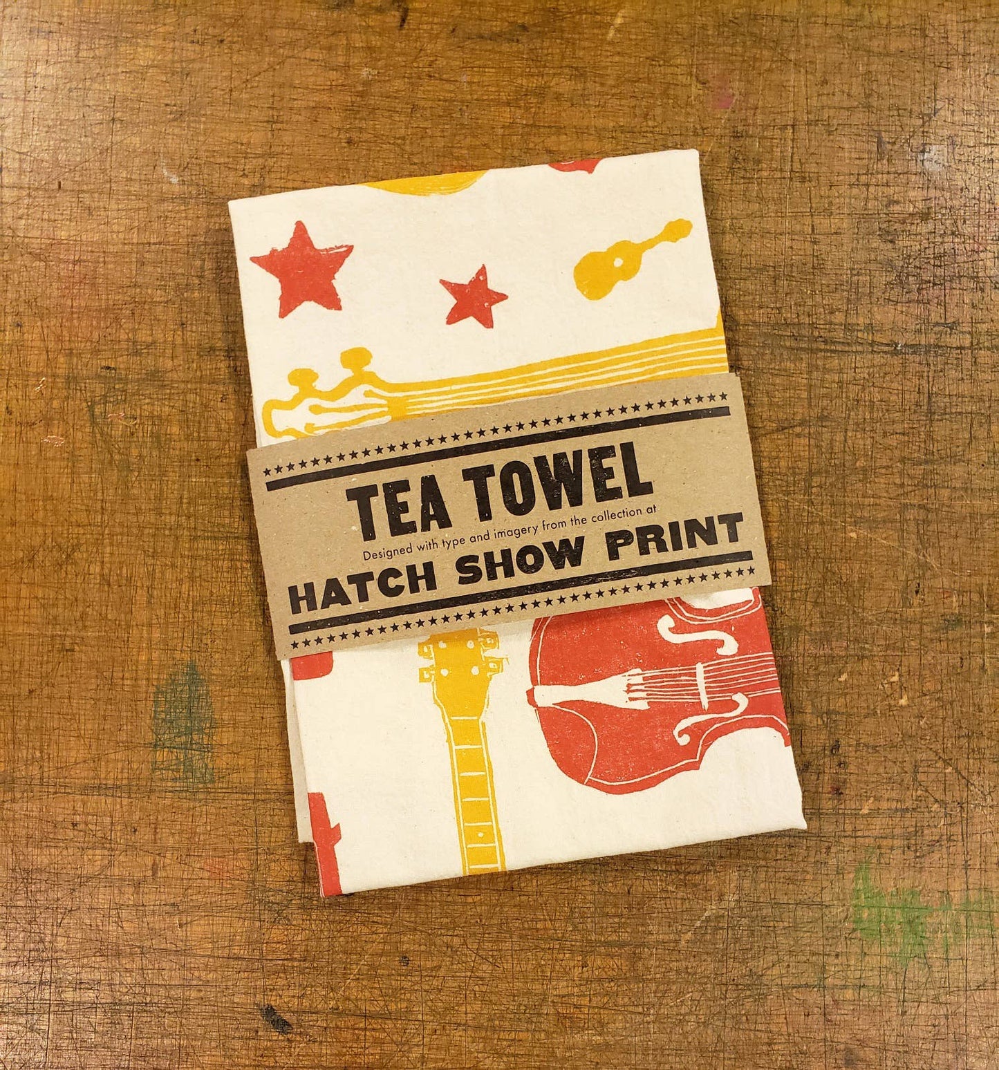 Hatch Show Print Guitar Tea Towel